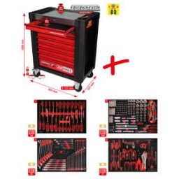Composition pour servante d’atelier Performanceplus P10 avec 241 outils pour 4 tiroirs KS Tools (810.4241)