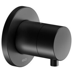 Keuco Set de montage IXMO Comfort noir, vanne d'arrêt encastrée, ronde, pour 1 consommateur (59541371001)