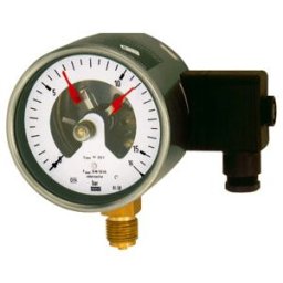 Riegler Manomètre de contact, G 1/2 radial bas, plage 0-16,0 bar, Ø 100 (2205)