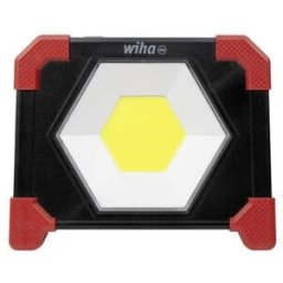 Projecteur de chantier sans fil Wiha 30 W, 3 000 lm, 3 modes d’éclairage avec pied & aimant (45698)