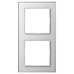 Jung Cadre en verre 2 fois aws niveau/vertical AC 582 GL WW (AC582GLWW)