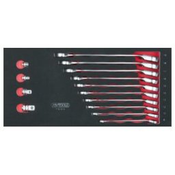 KS Tools SCS Module de clés mixtes à cliquet réversible GEARplus, 14 pcs., modules système 1/3 (713.1014)