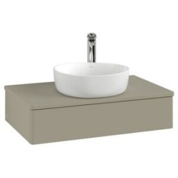 V&B; Meuble sous-lavabo avec structure de façade - éclairage Antao 80x19x50cm, HL, WBP Lac, gris mat avec Lac ; Villeroy & Boch (L08150HK)