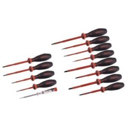 Cimco Set de tournevis 6 pièces rond, cruciforme, plat 117000 (117000)