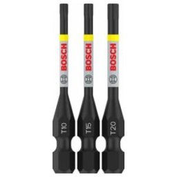 BOSCH PRO Set de 3 embouts TX Impact, T10, T15, T20, 55 mm (2608521U54)