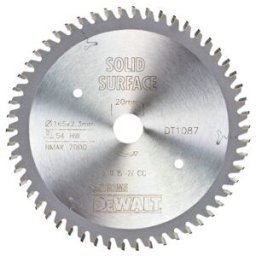 Scie circulaire manuelle à lame circulaire DEWALT 165/20 mm 54TFZ DT1087-QZ (DT1087-QZ)