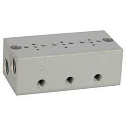 Riegler Plaque de base triple, M5 pour mini-vannes magnétiques 15 mm (1099.03)