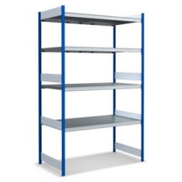 Bito Grand rayonnage Grundfeld Set / 350kg 2499x1562x824 4 niveaux Rayonnage RAL5010 (C1255-0078)