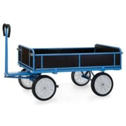 fetra Chariot à plateaux manuels 6455V - charge max. 1000kg pneus pleins (6455V)