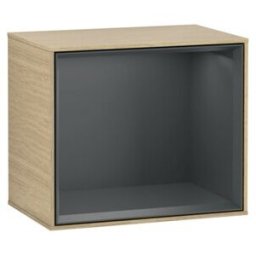 V&B; Finion Module d'étagère Éclairage mural 41,8x35,6x27cm, Reg md Blue, Placage chêne ; Villeroy & Boch (G580HGPC)