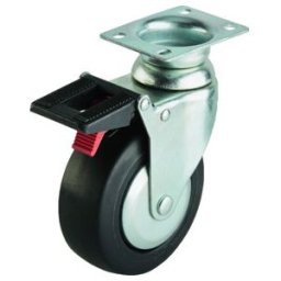 Roulette pivotante avec frein pour servante d’atelier grande ; E/D/E