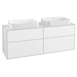 V&B; Meuble sous-vasque Éclairage mural Finion 160x60,3x50,1cm, Blanc brillant, laqué blanc brillant ; Villeroy & Boch (G72100GF)