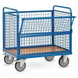 fetra Chariot pour bacs en fil métallique 2772 - charge max. 600kg Pneus TPE (2772)