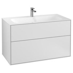 V&B; Meuble sous-lavabo Finion 99,6x59,1x49,8cm, blanc mat laqué, avec éclairage mural ; Villeroy & Boch (G02000MT)