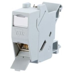BTR NETCOM Module rail DIN, Cat.6 1xRJ45, incl. module TN E-DATmod-REG-lgr ; Metz Connect (1309426003-E-90)