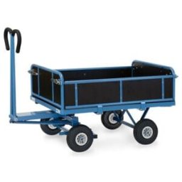 fetra Chariot à plateaux manuels 6453L - charge max. 700kg, pneus gonflables (6453L)