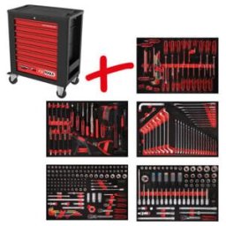 Composition pour servante d’atelier Performanceplus P15 avec 299 outils pour 5 tiroirs KS Tools (815.5299)