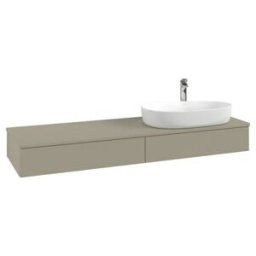 V&B; Meuble sous lavabo sans structure de façade - Éclairage Antao 160x50cm, H I P, WBP Lac, gris mat avec Lac ; Villeroy & Boch (L16050HK)
