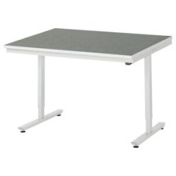 Table de travail adlatus RAU 150 réglable en hauteur électriquement Plateau linoléum/universel 1250 mm x 1000 mm (08-AT-125-100-L)