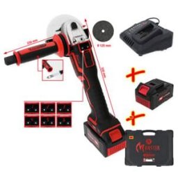 Jeu de meuleuses d’angle eMONSTER sans fil et sans balais KS Tools 4 pcs (515.6200)