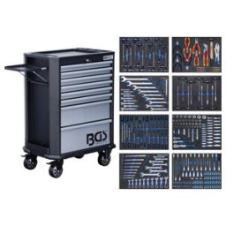 Servante d'atelier BGS 8 tiroirs, avec 299 outils ; BGS technic (4007)