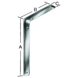 VORMANN Console L315xP200mm, 3F acier, revêtement plastique (000165315W)