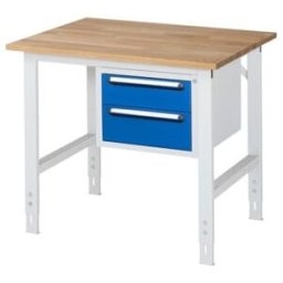 Rau Table de travail Tom réglable en hauteur KM03, L1000xP800xH760-1080mm, plateau B-25mm (06-625B80-10-KM03.11)