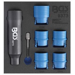 Insert de servante d'atelier 1/6 : Jeu de brosses de nettoyage pour goujons et boulons d’écrous de roues BGS ; BGS technic (9373)