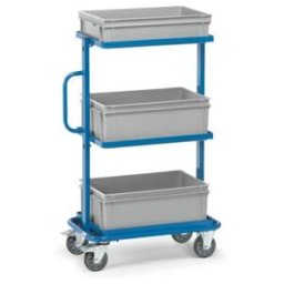 fetra Chariot d'appoint 32902 - avec bacs - charge max. 200kg Pneus TPE (32902)