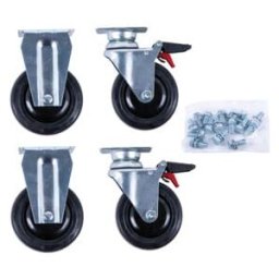 Jeu de roulettes pour servante d’atelier PERFORMANCEplus, avec vis KS Tools (873.5008-R014P)