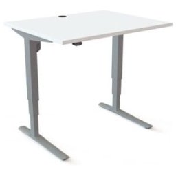 STIER Table haute 501-43 électrique réglable en hauteur 65-125 cm 100 × 80 cm blanc mélaminé (907761)