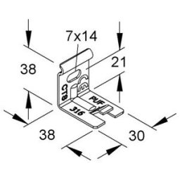 Niedax Fixation de console Geomet GTWAB 50 FG (GTWAB 50 FG)
