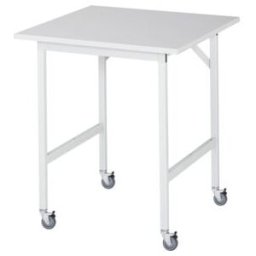 Rau Table de travail mobile Jerry (4 LR), L750xP800xH900mm, plateau M 22mm (06-500M80-07-4LF.12)