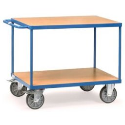 Servante avec plateaux en mélaminé fetra 2400 charge max. 500kg, roues à bandage TPE (2400)