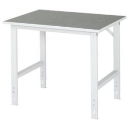Table de travail Tom Rau LxPxH 1000x800x760-1080mm, plateau de travail en linoléum (06-625L80-10.12)