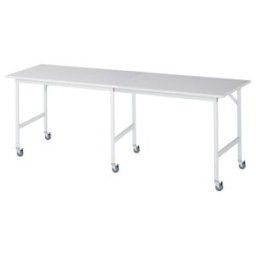 Rau Table de travail mobile Jerry (6 LR), L2500xP800xH900mm, plateau M 22mm (06-500M80-25-6LF.12)