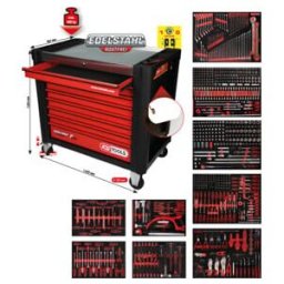 Composition pour servante d’atelier Performanceplus P30 avec 706 outils pour 7 tiroirs KS Tools (830.9706)