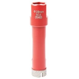 Couronne de perçage pour carrelage STIER M14, diamètre 18 mm, meuleuse d'angle, sans amorce de perçage, pour céramique, dalles, grès cérame, granit (903177)
