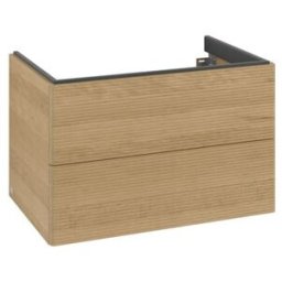 V&B; Meuble sous-lavabo avec éclairage tiroir Antao 79x50x50cm, structure frontale, chêne miel ; Villeroy & Boch (L04100HN)