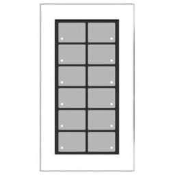 Issendorff Clavier à touches en verre blanc avec 12 touches LCN - GT12W (30044)