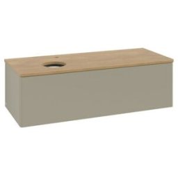 V&B; Meuble sous lavabo sans structure de façade, éclairage Antao 120x36x50cm, H I P, WBP chêne hon. Oa, st G m Lac ; Villeroy & Boch (L33051HK)