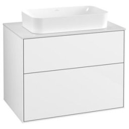 V&B; Meuble sous lavabo Éclairage mural Finion 80x60,3x50,1mm, blanc brillant, laqué blanc brillant ; Villeroy & Boch (G63100GF)