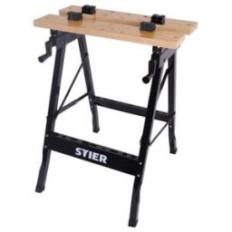 Plan de travail et table de serrage repliable STIER, 100 kg (904403)