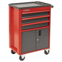 Servante d'atelier-armoire roulante STIER avec 3 tiroirs (905109)