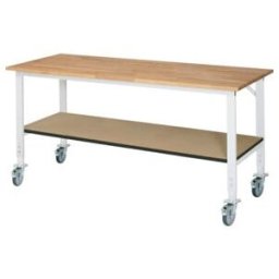 Rau Table de travail mobile (HV) Tom KM-01, L2000xP800xH910-1230mm, plateau B-25mm (06-625B80-20-KM01.12)
