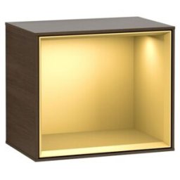 V&B; Finion Module d'étagère Éclairage mural 41,8x35,6x27cm, placage noyer ; Villeroy & Boch (G580HFGN)