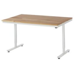 Table de travail adlatus RAU 150 réglable en hauteur électriquement Plateau en hêtre massif 1500 mm x 1000 mm (08-AT-150-100-B)