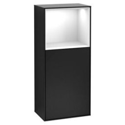 V&B; Finion Armoire latérale Éclairage mural 41,8x93,6cm, gauche, blanc brillant, bleu mat Lac ; Villeroy & Boch (G500GFPD)