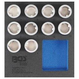 Insert de servante d'atelier 1/6 : Jeu d’outils pour écrous antivol pour Land Rover 10 pièces Kraftmann ; BGS technic (9553)