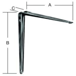 VORMANN Console L150xP125mm tôle d'acier, marron, revêtue (000150125LB)
